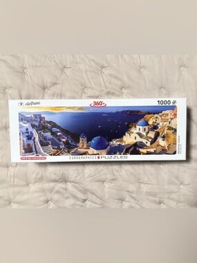 1000-Piece Santorini Panorama Puzzle - Blue